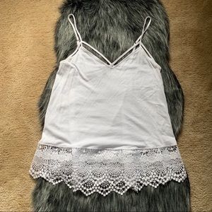 Express white flowy top